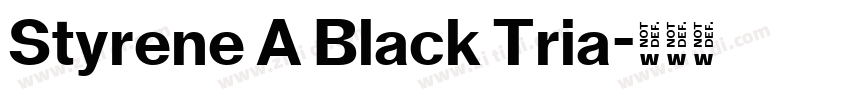 Styrene A Black Tria字体转换
